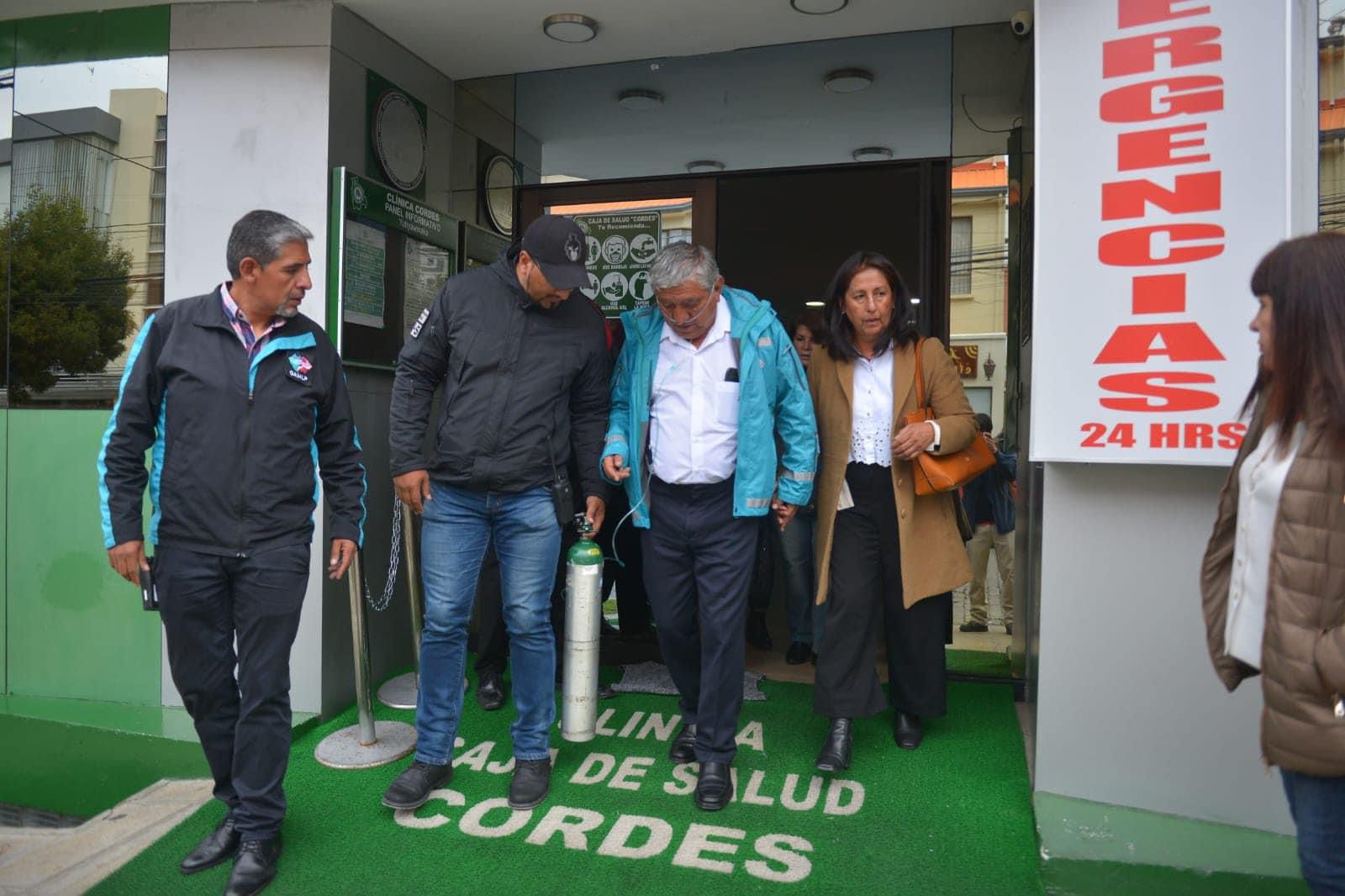 Iván Arias se dirige a la Fiscalía con oxígeno tras sufrir descompensación severa