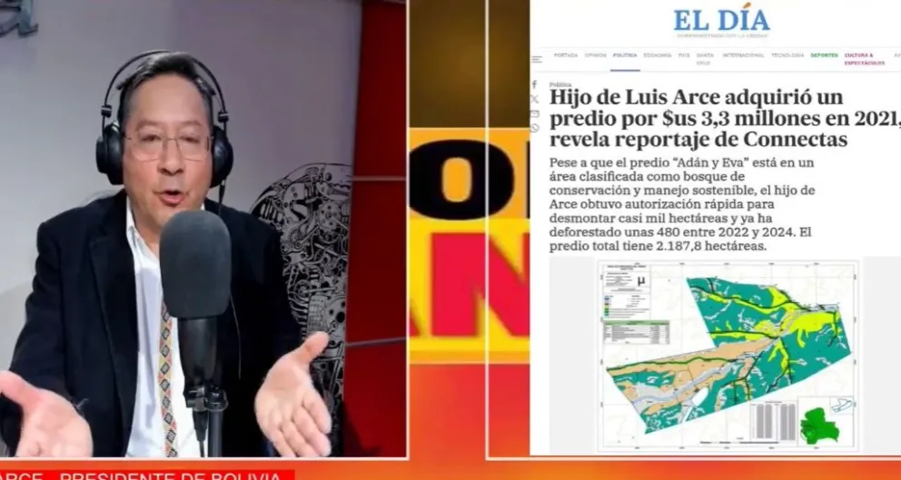 Luis Arce confirma que su hijo adquirió la propiedad “Adán y Eva” con crédito bancario