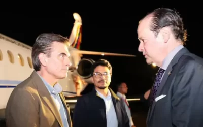 Rodrigo Paz llega a Panamá para participar en el Foro Económico Internacional de la CAF 2026