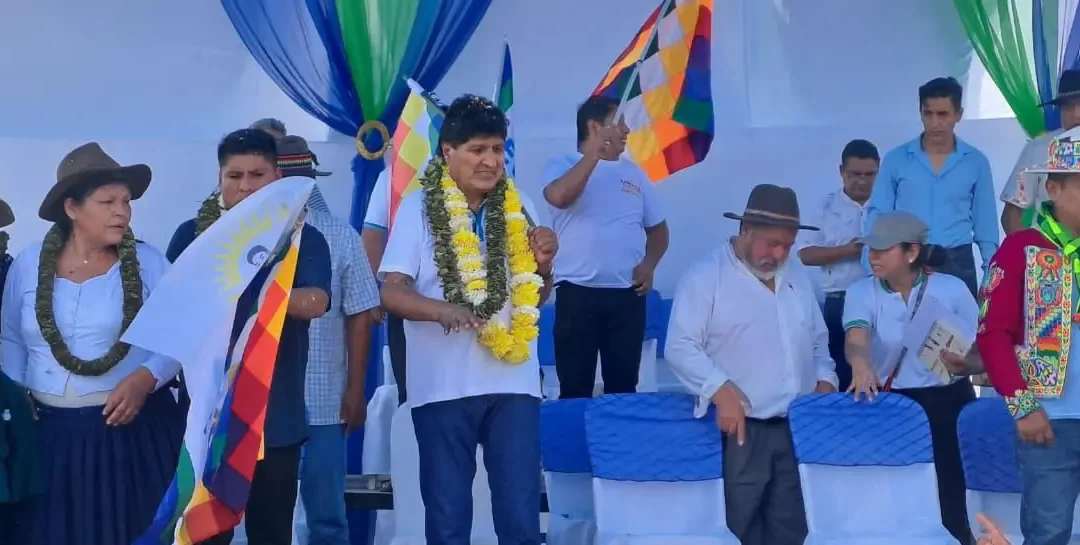 Evo Morales reaparece en Chimoré tras más de un mes y lidera proclamación de candidatos en el trópico
