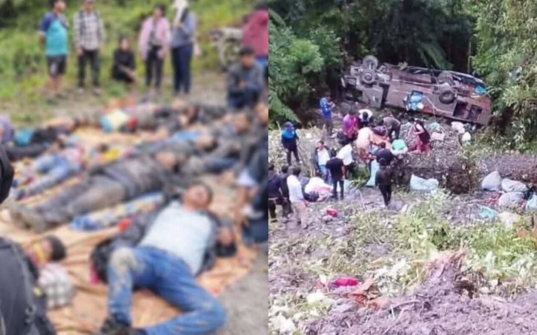 Tragedia en la ruta a Apolo: bus cae a un barranco y deja seis muertos y 14 heridos graves