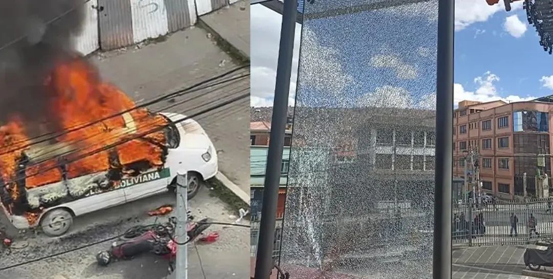 Violencia en La Paz: saqueos, destrozos y enfrentamientos dejan heridos tras marcha hacia plaza Murillo