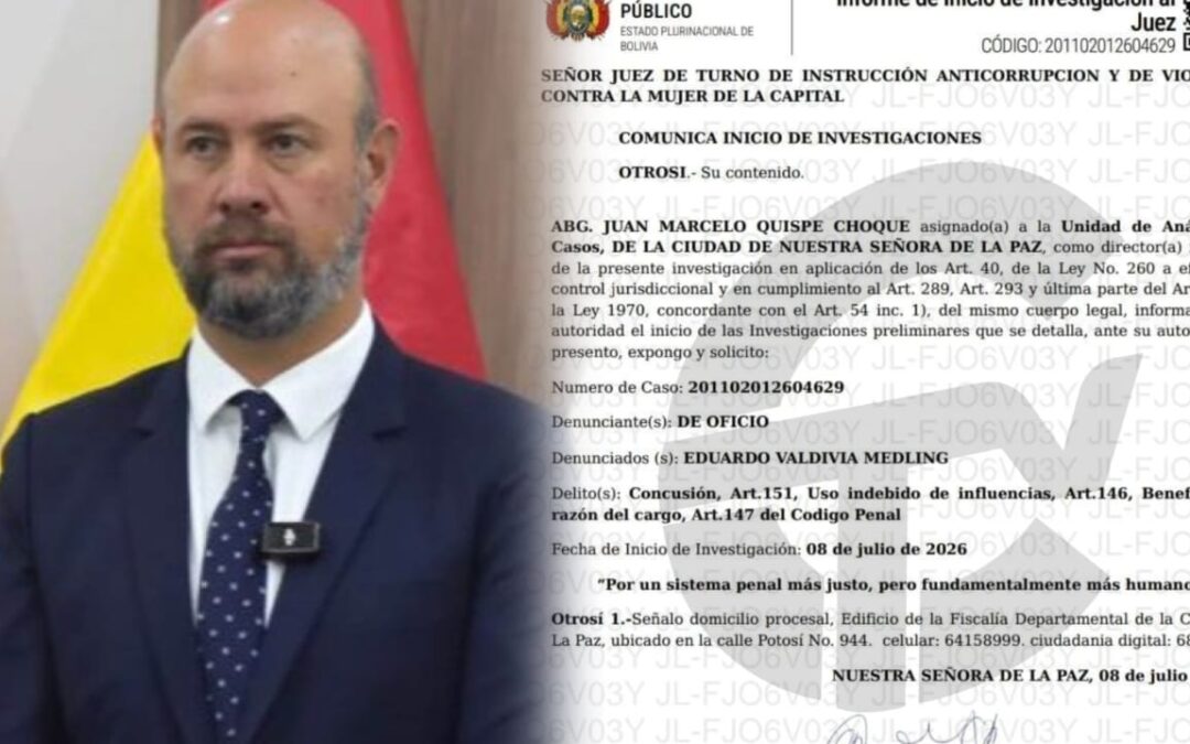 Fiscalía abre investigación contra el gerente de BoA, Eduardo Valdivia, por presunto uso indebido de influencias