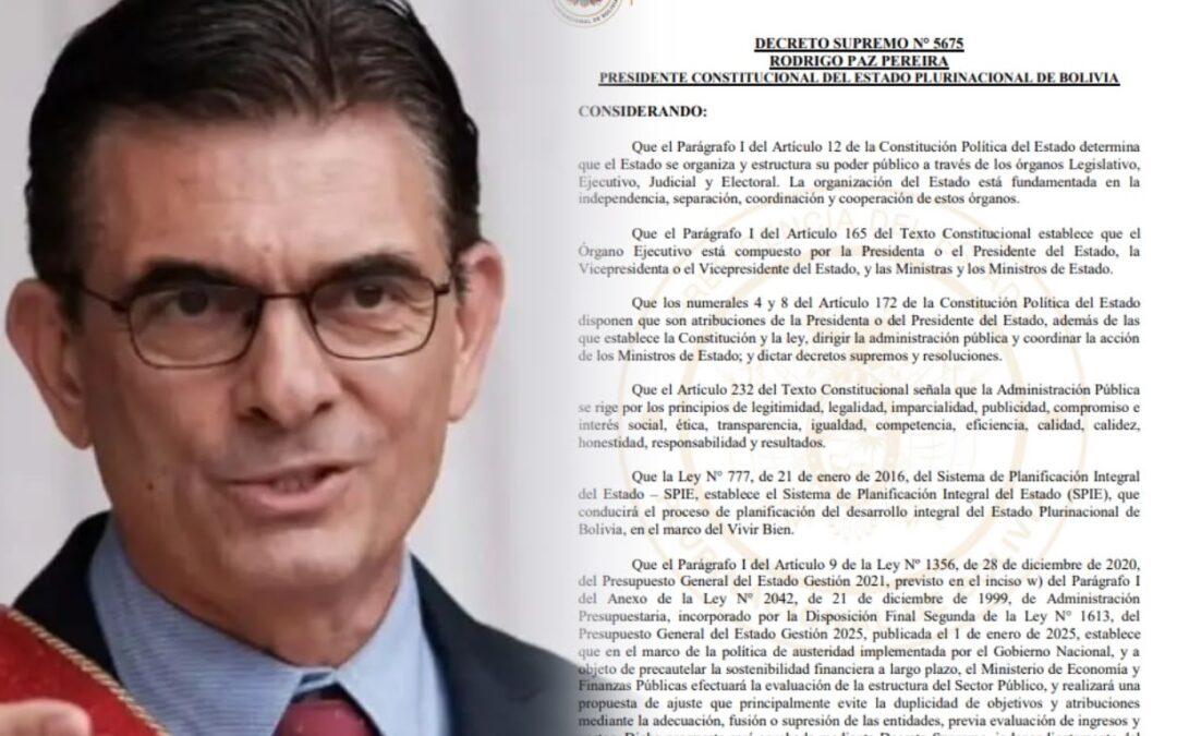 Gobierno oficializa por decreto la reducción de 14 a 12 ministerios y elimina Planificación y Turismo